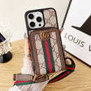 Lou GG Card Holder Chain iPhone Case