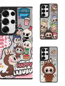 Cute Cartoon Labubu | Brown Many Labubu Coffee Shop Tycoco - Phone Case Samsung Galaxy S25 S24 S23 Ultra