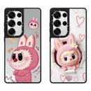 Cute Cartoon Labubu | Pink Labubu Mokoko - Phone Case Samsung Galaxy S25 S24 S23 Ultra