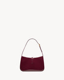 Saint Laurent Le 5 à 7 Patent Leather Hobo – Burgundy Elegance