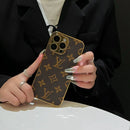 Lou Classic Monogram iPhone Case With Electroplated Gold Edges