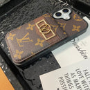 Lou Card Bag Gold Logo iPhone Case