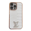 Lou Diamond Logo Rose Gold iPhone Case
