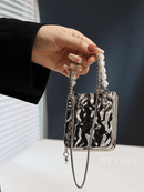 Samsung  Aluminum Alloy Textured Pearl Crossbody Galaxy Z Flip 6/5/4/3 Case