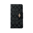 Coach iPhone Case  Leather Flip Case with Card Holder Brown-PTK241622