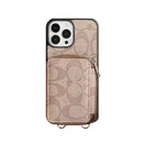 Coach iPhone Case With Wallet Coffee-LQB241412
