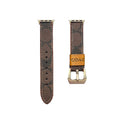 Leather Coach Apple Watch Band Coffee-YHK244221710