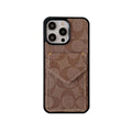 Coach iPhone Case With Card Holder And Strap Light Brown -SJ240513