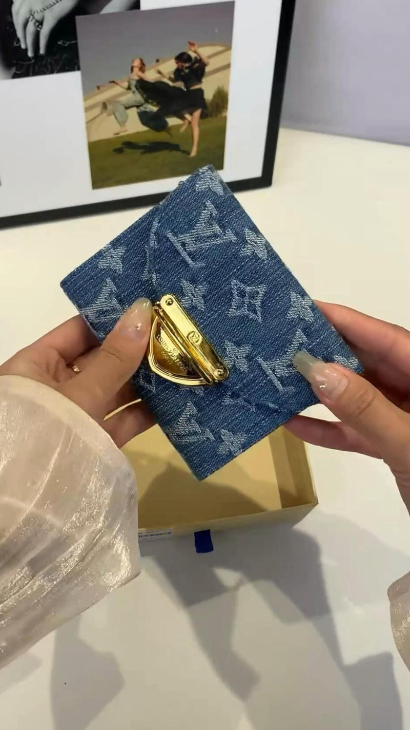 Luxury Denim Embellished Capucines Mini Bag
