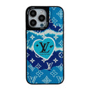 Lou Blue Leather iPhone Case