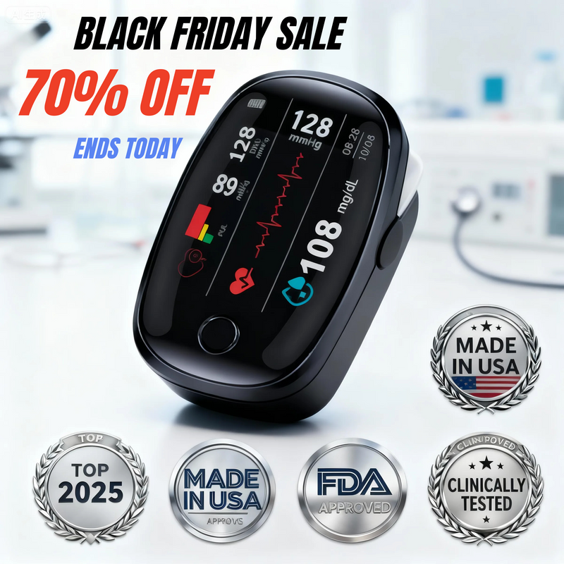 🔥BLACK FRIDAY: 70% DE DESCUENTO 🏆SEAGRIL™ Medidor de glucosa en sangre no invasivo [99,9% de precisión]