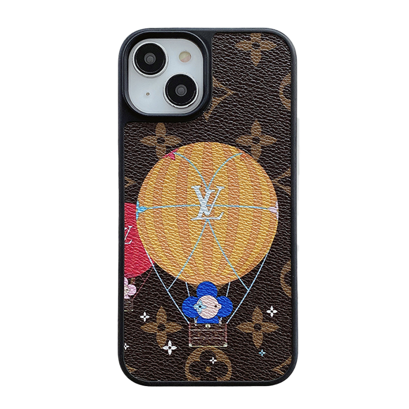 Lou Balloon & Heart Leather iPhone Case