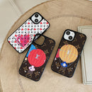 Lou Balloon & Heart Leather iPhone Case