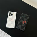 Lou Black & White Sqaure iPhone Case