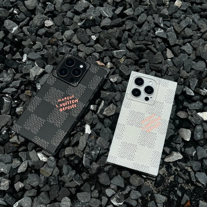 Lou Black & White Sqaure iPhone Case