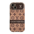 Lou Brown & Black Classic Leather iPhone Case