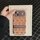 Lou Brown & Black Classic Leather iPhone Case