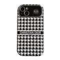 CD White & Brown Color Leather iPhone Case