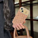 Lou Brown & Black Classic Leather iPhone Case