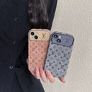 Lou Brown & Black Classic Leather iPhone Case