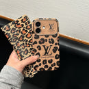 Lou Brown & Purple Color Leather iPhone Case