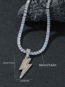 Crystal Charm lightning Necklace