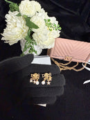 D!0r pearl diamond earring