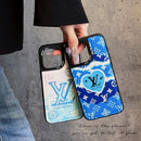 Lou Blue Leather iPhone Case