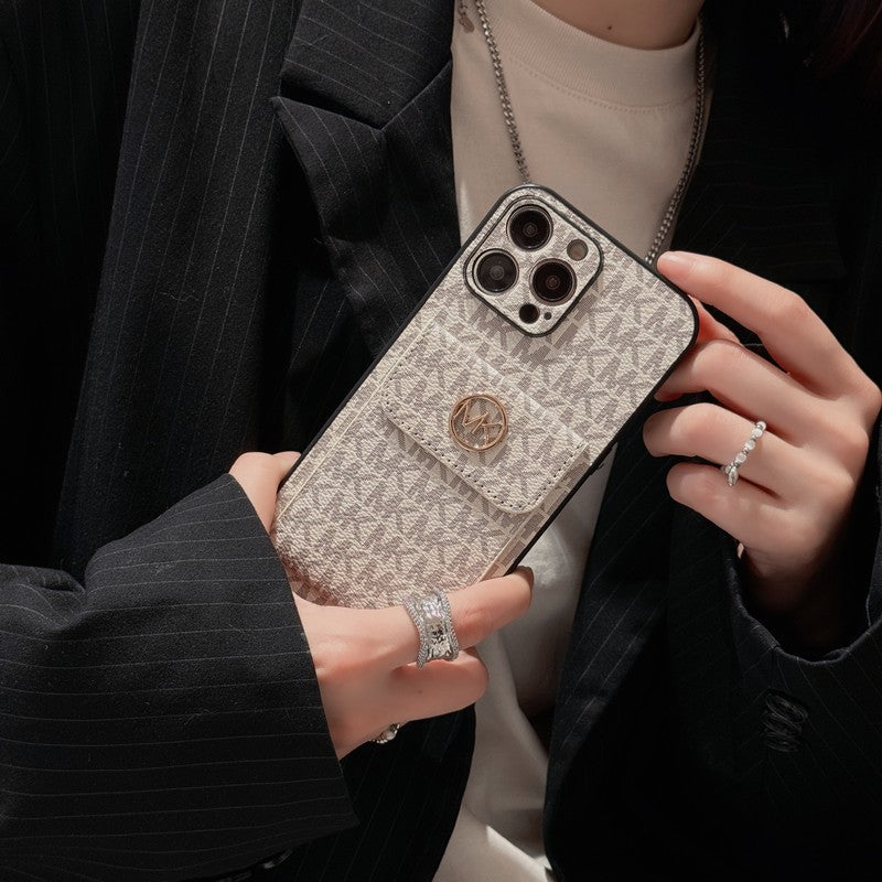 MK Card Bag Gold iPhone Case