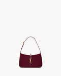 Saint Laurent Le 5 à 7 Patent Leather Hobo – Burgundy Elegance