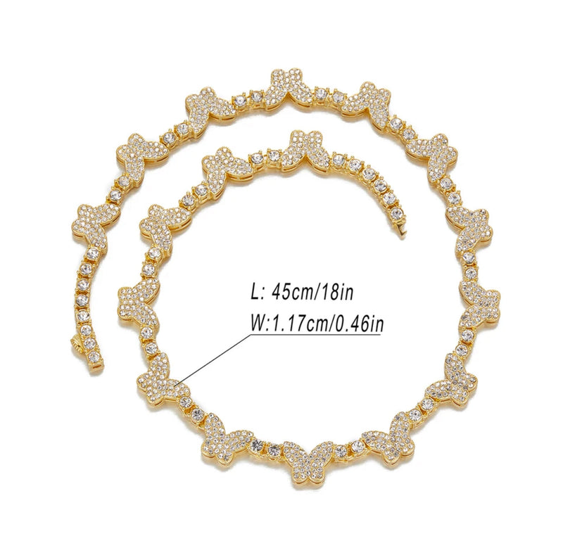 Rhinestone Butterfly chain