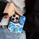 Lou Blue Leather iPhone Case