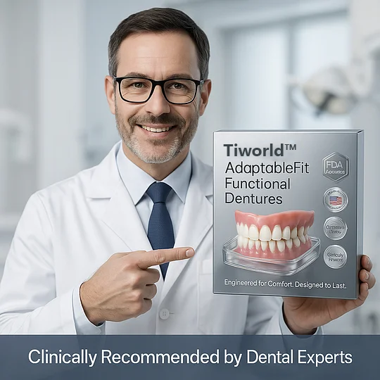 👵Health America Subsidized Product |Tiworld™ AdaptableFit Functional Dentures – Made in the USA & FDA-Certified