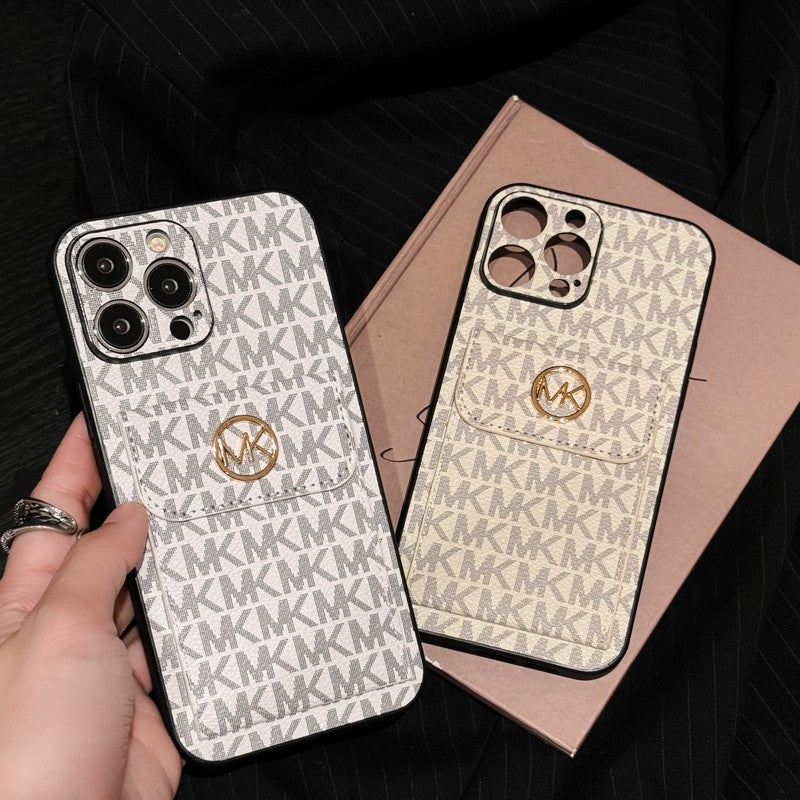 MK Card Bag Gold iPhone Case