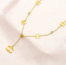 Designer Brand letter CC Necklace Elegant