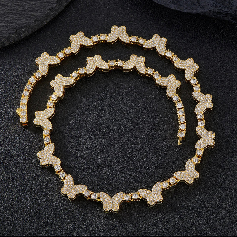 Rhinestone Butterfly chain
