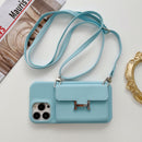 H Card Holder Leather Chain iPhone 16 Case