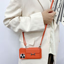 H Card Holder Leather Chain iPhone 16 Case