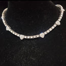 Rhinestone Heart Chain