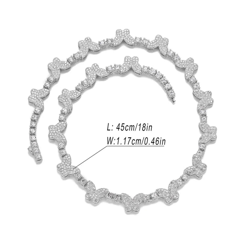Rhinestone Butterfly chain