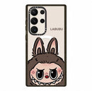 Cute Cartoon Labubu | Big Head Pink Brown - Phone Case Samsung Galaxy S25 S24 S23 S22 Ultra
