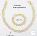 Iced out Exquisite Sliver Necklace Bracelet Set