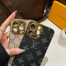 Lou Classic Monogram iPhone Case With Electroplated Gold Edges