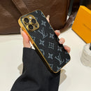 Lou Classic Monogram iPhone Case With Electroplated Gold Edges