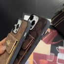 Coach iPhone Case With Card Holder Wallet Dark Brown  -SZK240425
