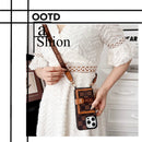 Lou Card Bag Chain Classic Brown iPhone Case