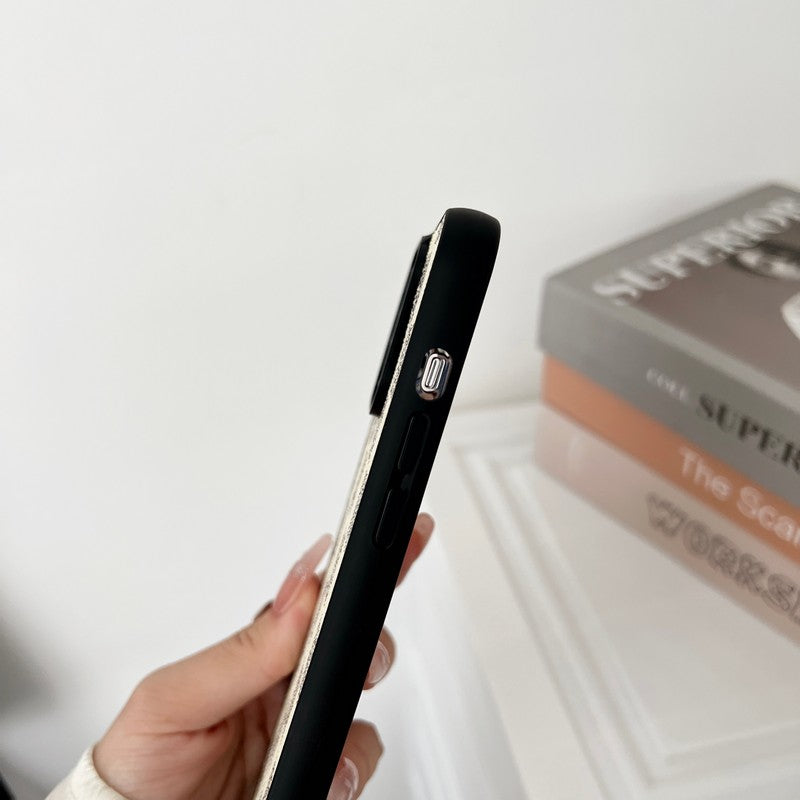 Lou Black & White Crossbody iPhone Case