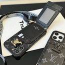 Lou Card Bag Chain Black iPhone Case