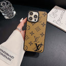 Lou Black Logo Leather iPhone Case