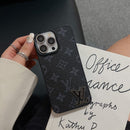 Lou Black Logo Leather iPhone Case